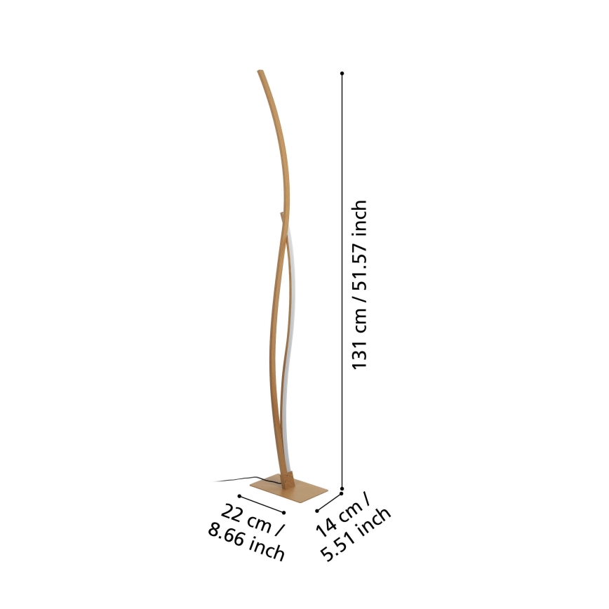 Eglo - LED Podna lampa LED/20W/230V 4000K bež