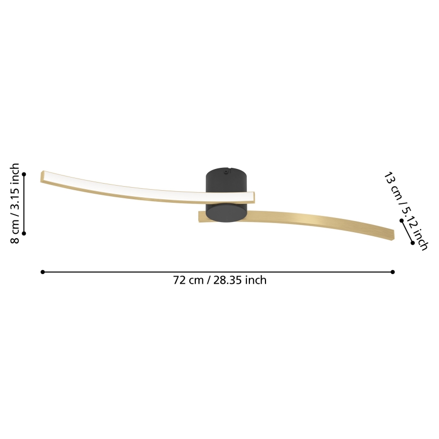 Eglo - LED Stropna svjetiljka LED/12W/230V 4000K zlatna