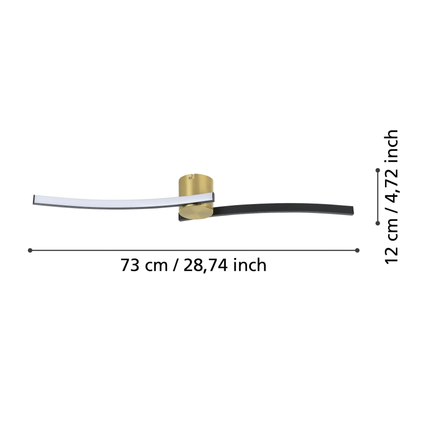 Eglo - LED Stropna svjetiljka LED/12W/230V 4000K crna