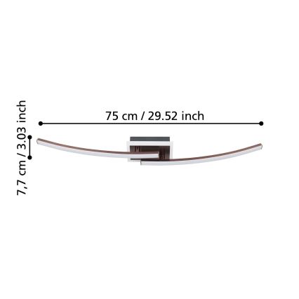 Eglo - LED Stropna svjetiljka LED/12W/230V 4000K bakrena