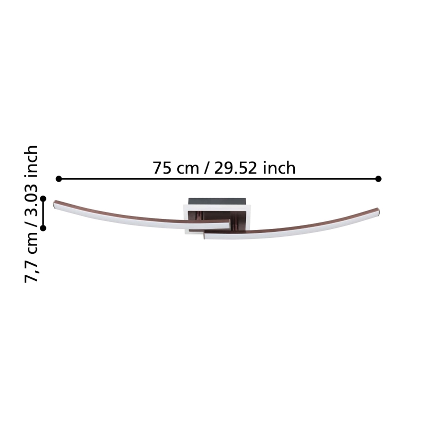Eglo - LED Stropna svjetiljka LED/12W/230V 4000K bakrena