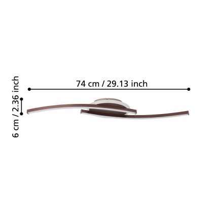 Eglo - LED Stropna svjetiljka LED/12W/230V 4000K bakrena