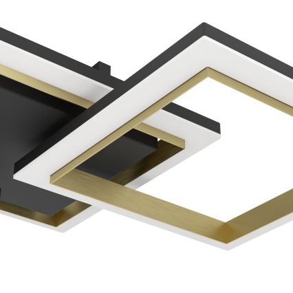 Eglo - LED Prigušiva stropna svjetiljka LED/20W/230V 4000K crna/zlatna