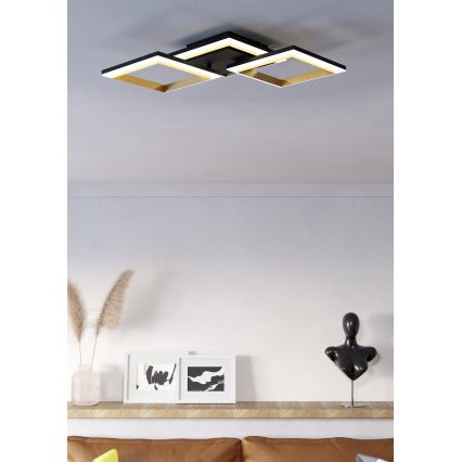 Eglo - LED Prigušiva stropna svjetiljka LED/20W/230V 4000K crna/zlatna