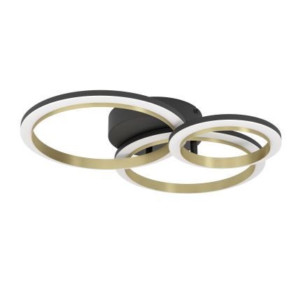 Eglo - LED Prigušiva stropna svjetiljka LED/20W/230V 4000K crna/zlatna