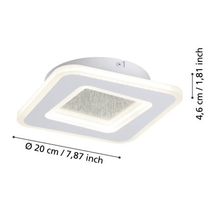 Eglo - LED Zidna svjetiljka LED/12W/230V 4000K bijela