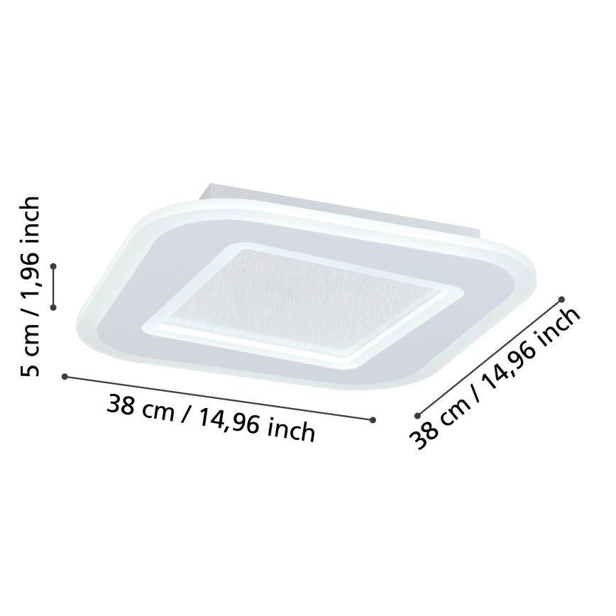 Eglo - LED Prigušiva stropna svjetiljka LED/20W/230V 2700-6500K bijela + daljinski upravljač