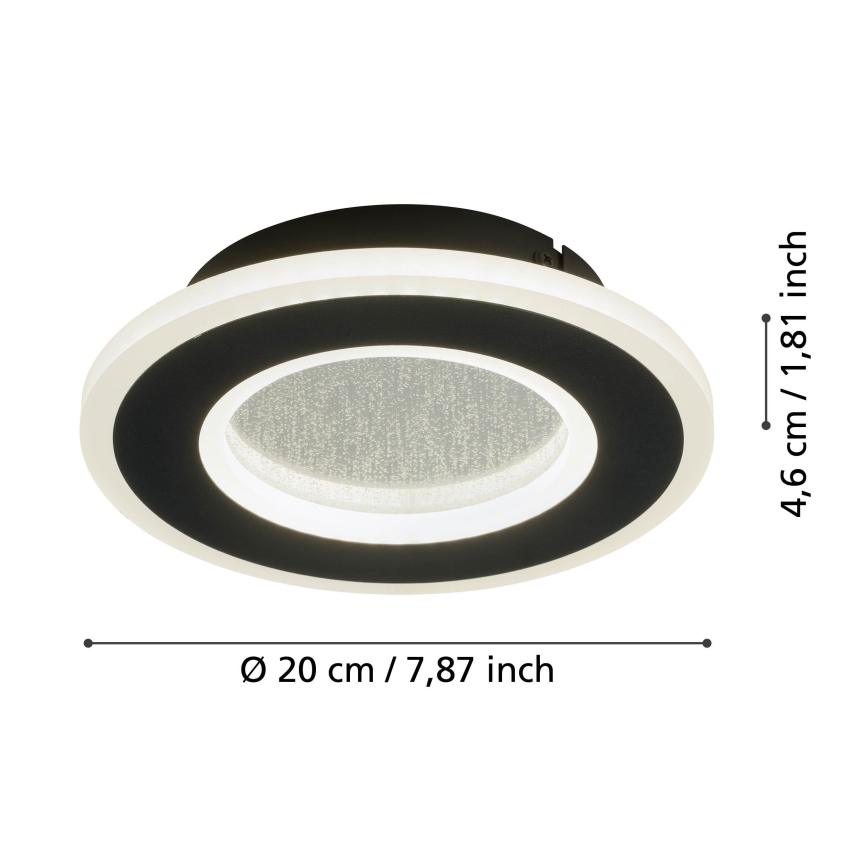 Eglo - LED Zidna svjetiljka LED/12W/230V 4000K crna