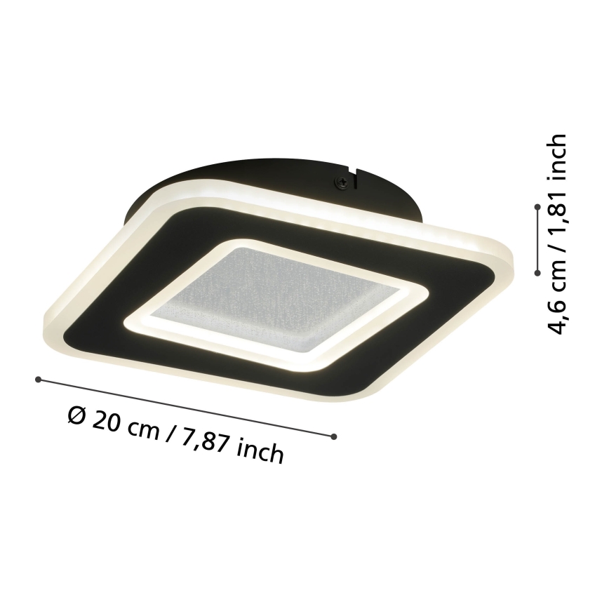 Eglo - LED Zidna svjetiljka LED/12W/230V 4000K crna