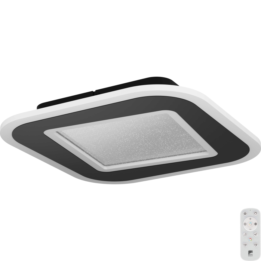 Eglo - LED Prigušiva stropna svjetiljka LED/20W/230V 2700-6500K crna + daljinski upravljač