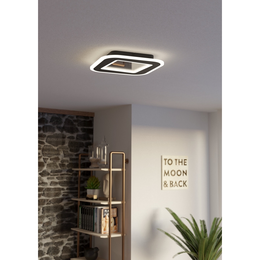 Eglo - LED Prigušiva stropna svjetiljka LED/20W/230V 2700-6500K crna + daljinski upravljač