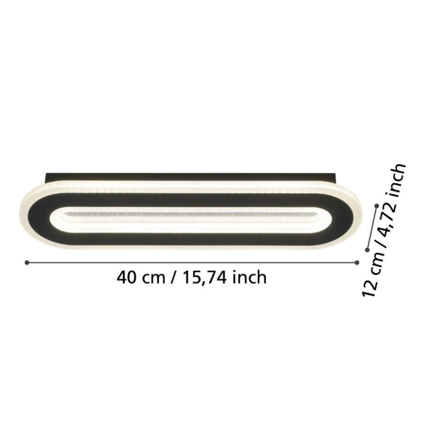 Eglo - LED Zidna svjetiljka LED/12W/230V 4000K crna