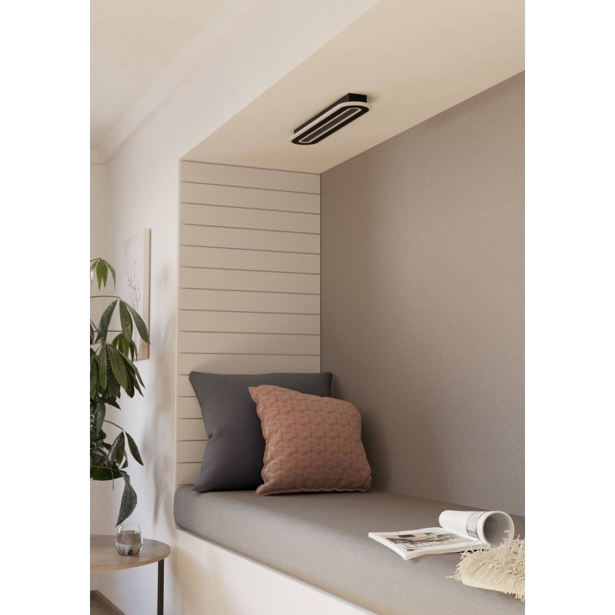 Eglo - LED Prigušiva stropna svjetiljka LED/20W/230V 2700-6500K crna + daljinski upravljač