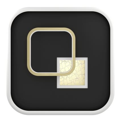 Eglo - LED Stropno svjetlo LED/16,2W/230V + LED/9,2W 38x38 cm crna/zlatna