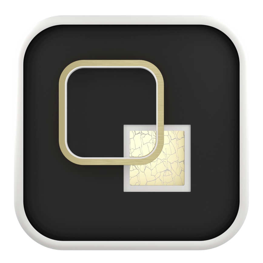 Eglo - LED Stropno svjetlo LED/16,2W/230V + LED/9,2W 38x38 cm crna/zlatna