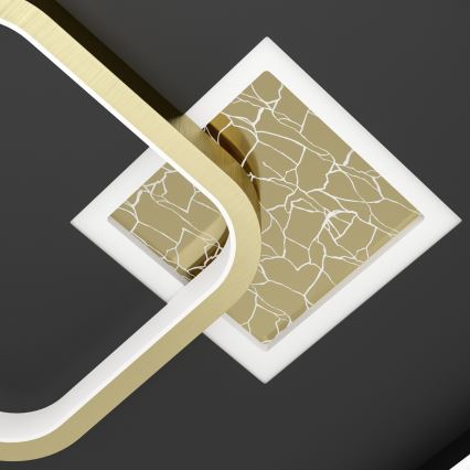 Eglo - LED Stropno svjetlo LED/16,2W/230V + LED/9,2W 38x38 cm crna/zlatna