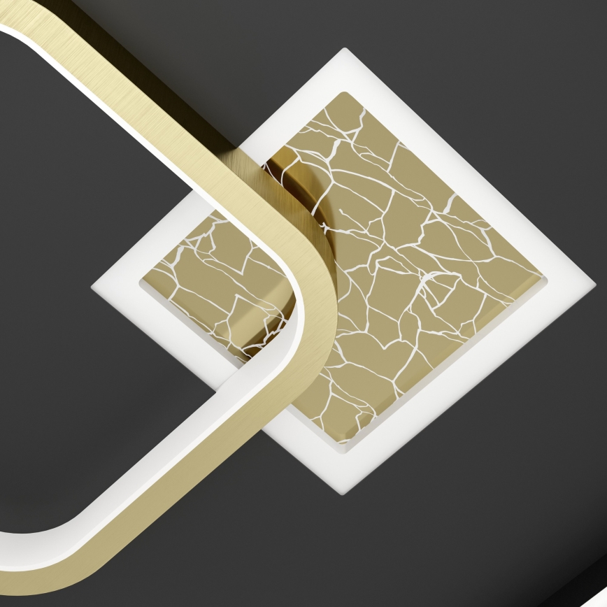 Eglo - LED Stropno svjetlo LED/16,2W/230V + LED/9,2W 38x38 cm crna/zlatna