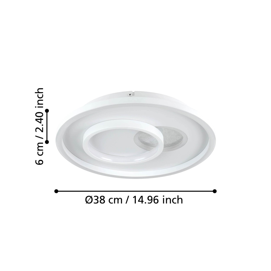 Eglo - LED Stropna svjetiljka 1xLED/14W/230V + 1xLED/8,5W pr. 38 cm bijela