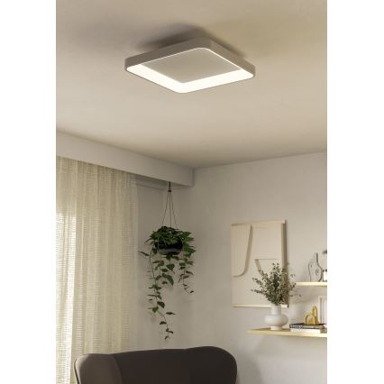 Eglo - LED Prigušiva stropna svjetiljka LORETELLO LED/12W/230V bijela + daljinski upravljač