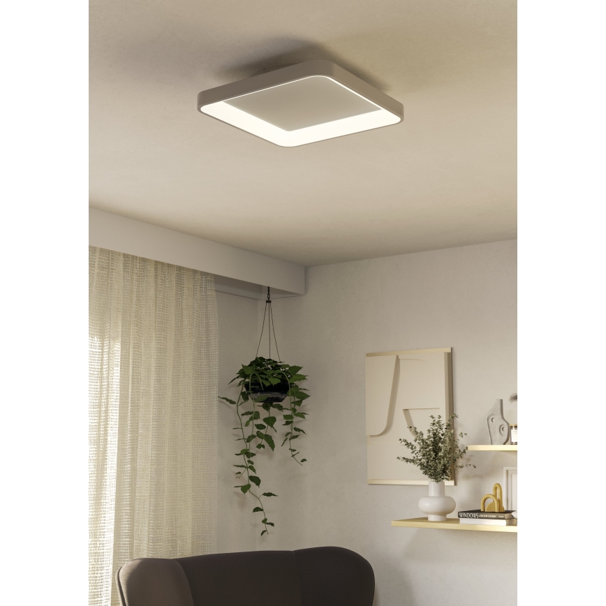 Eglo - LED Prigušiva stropna svjetiljka LORETELLO LED/12W/230V bijela + daljinski upravljač