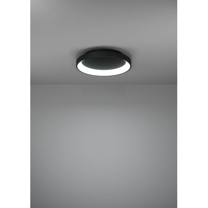 Eglo - LED Prigušiva stropna svjetiljka LED/12W/230V 2700-6500K crna + daljinski upravljač