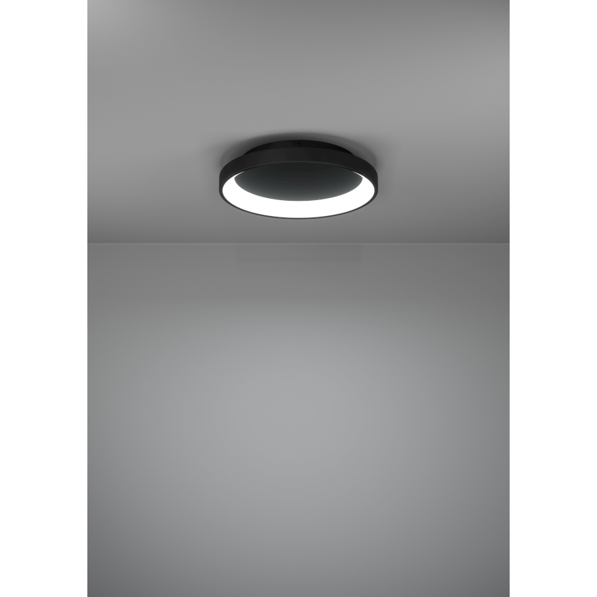 Eglo - LED stropna svjetiljka s prigušivanjem LED/12W/230V 2700-6500K crna + daljinski upravljač