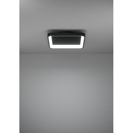 Eglo - LED Prigušiva stropna svjetiljka LED/12W/230V 2700-6500K crna + daljinski upravljač