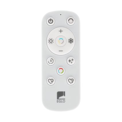 Eglo - LED stropna svjetiljka s prigušivanjem LED/12W/230V 2700-6500K crna + daljinski upravljač