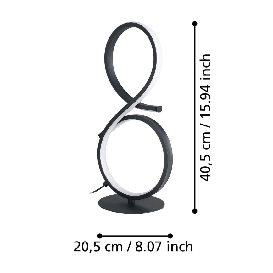 Eglo - LED Stolna lampa LED/11,4W/230V 3000K crna