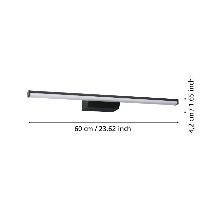 Eglo - LED RGBW Prigušiva kupaonska rasvjeta za ogledalo LED/12W/230V 2700-6500K IP44 crna