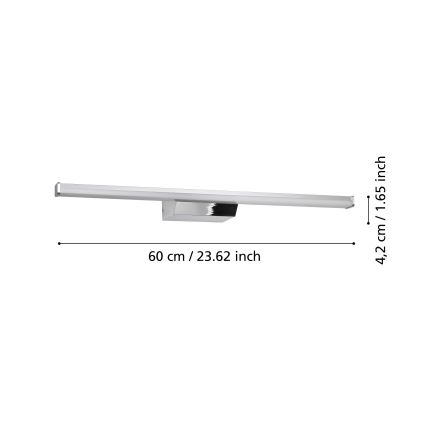 Eglo - LED RGBW Prigušiva kupaonska rasvjeta za ogledalo LED/12W/230V 2700-6500K IP44 mat krom