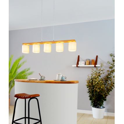 Eglo - Luster na sajli 5xE27/28W/230V
