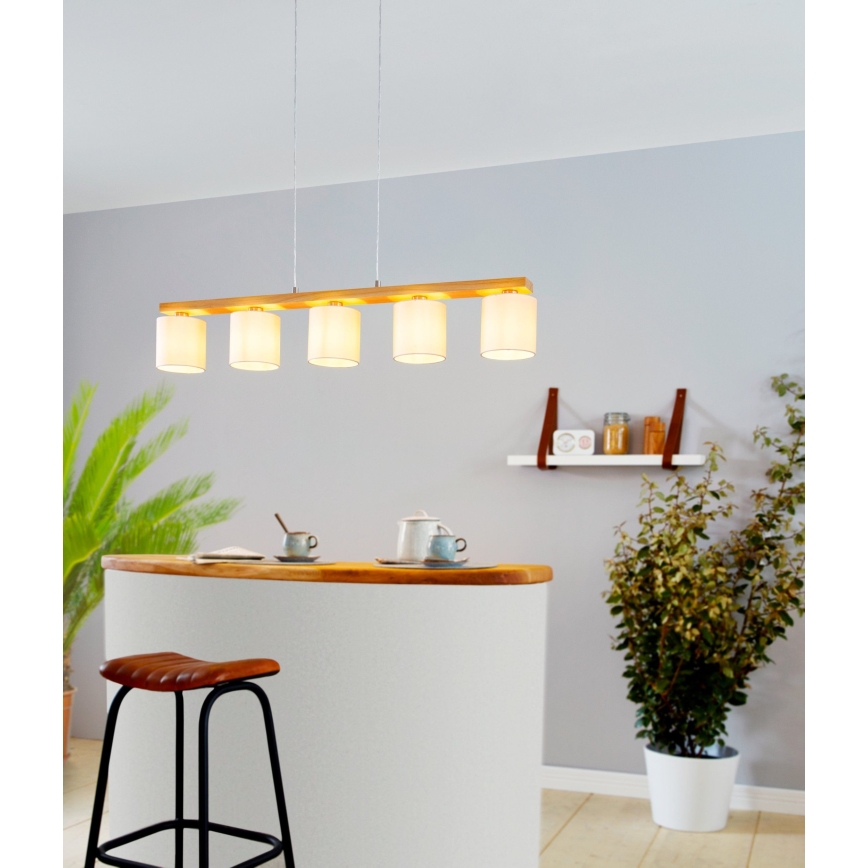 Eglo - Luster na sajli 5xE27/28W/230V