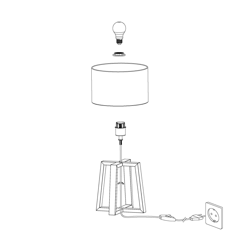 Eglo - Stolna lampa 1xE27/60W/230V - FSC certificirano