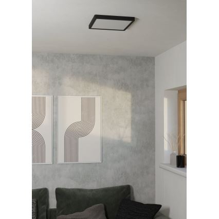 Eglo - LED stropna svjetiljka LED/13W/230V 2700/4000/6500K 29x29cm crna