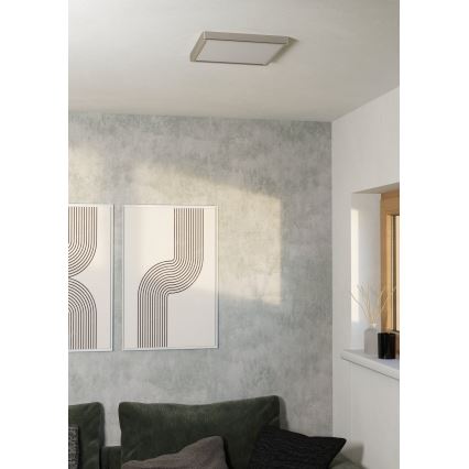 Eglo - LED stropna svjetiljka LED/13W/230V 2700/4000/6500K 29x29 cm matni krom