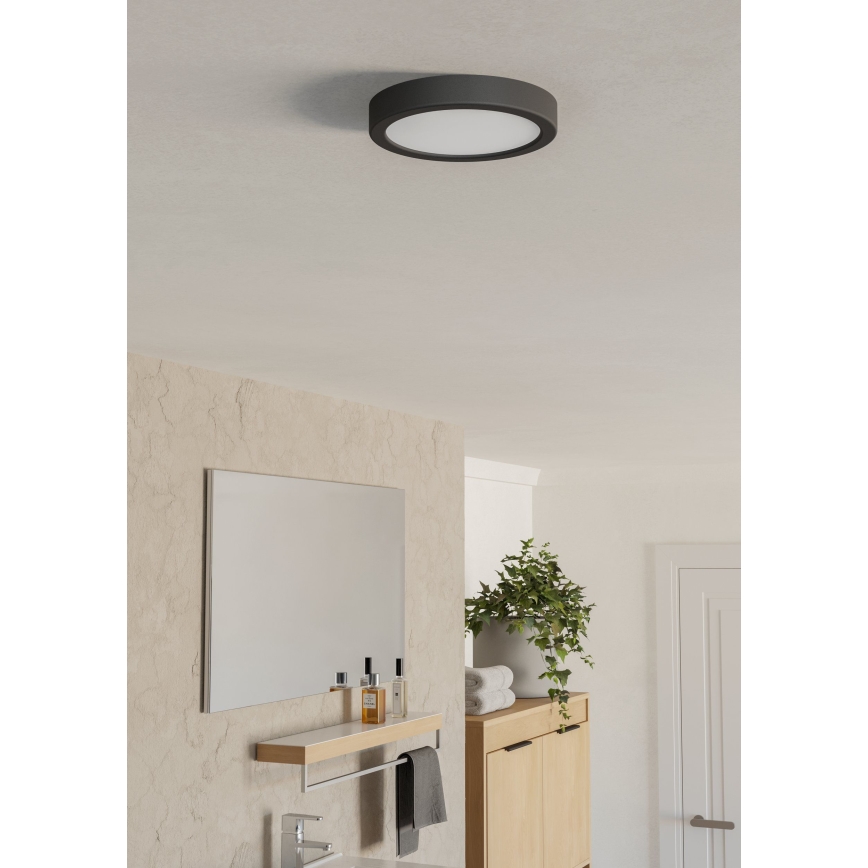 Eglo - LED kupaonsko stropno svjetlo LED/7,5W/230V 2700/4000/6500K Ø 16,6 cm IP44 crna