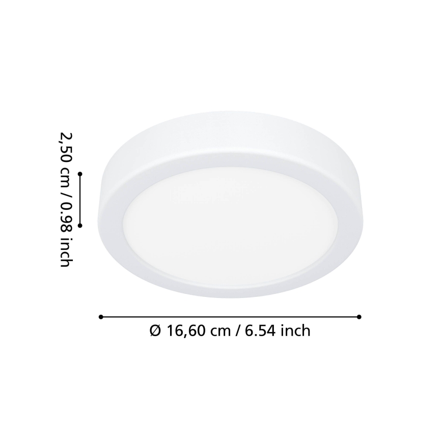 Eglo - LED kupaonsko stropno svjetlo LED/7,5W/230V Ø 16,6 cm IP44 bijela