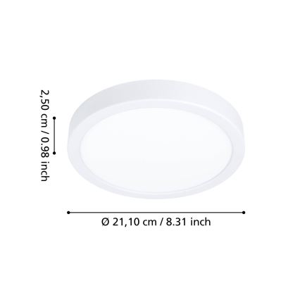 Eglo - LED stropno svjetlo za kupaonicu LED/11,5W/230V 2700/4000/6500K Ø 21,1 cm IP44 bijela