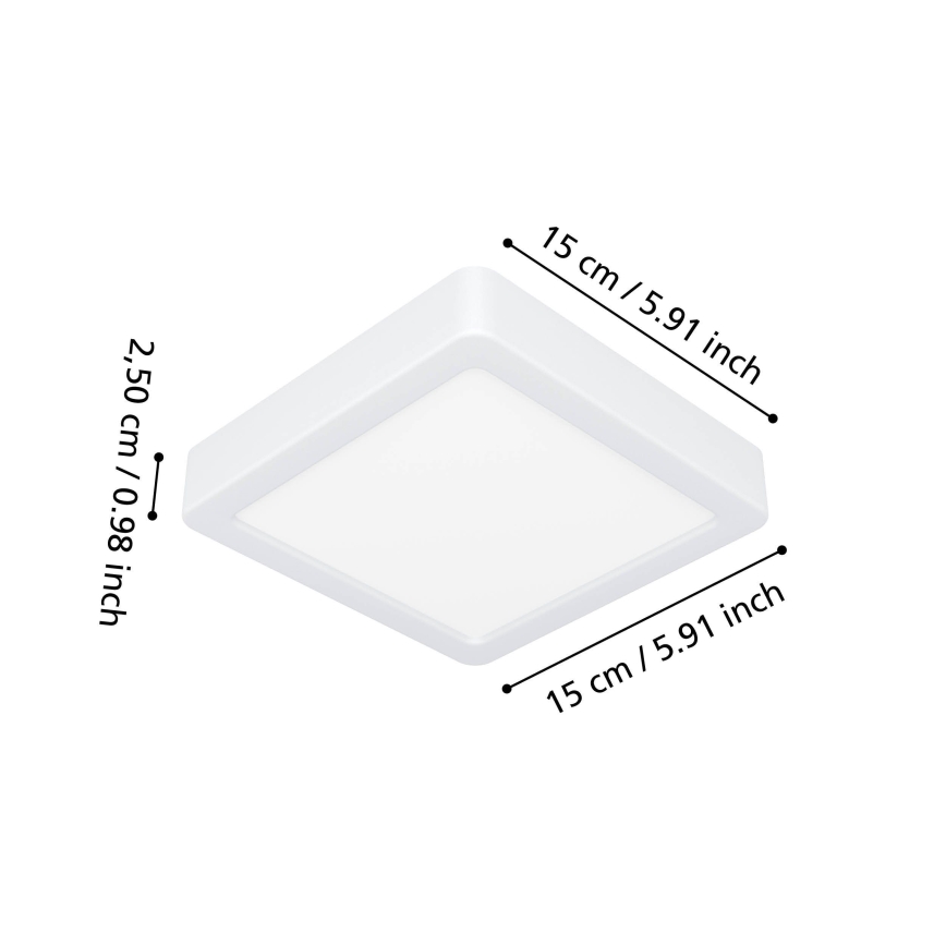 Eglo - LED stropno svjetlo za kupaonicu LED/7W/230V 2700/4000/6500K 15x15 cm IP44 bijela