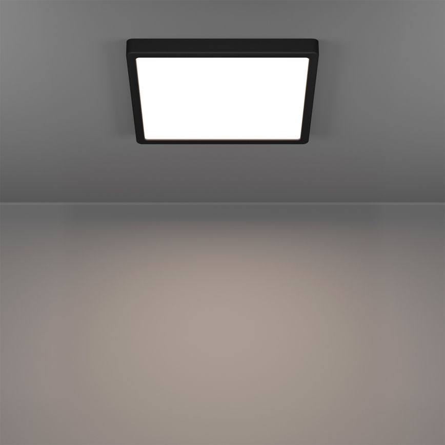 Eglo - LED RGBW prigušivo kupaonsko stropno svjetlo LED/13,5W/230V 2700-6500K 29,5x29,5 cm IP44 crna