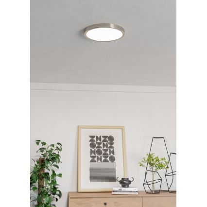 Eglo - LED RGBW prigušivo stropno svjetlo za kupaonicu LED/14,3W/230V 2700-6500K pr. 27,8 cm IP44 matni krom