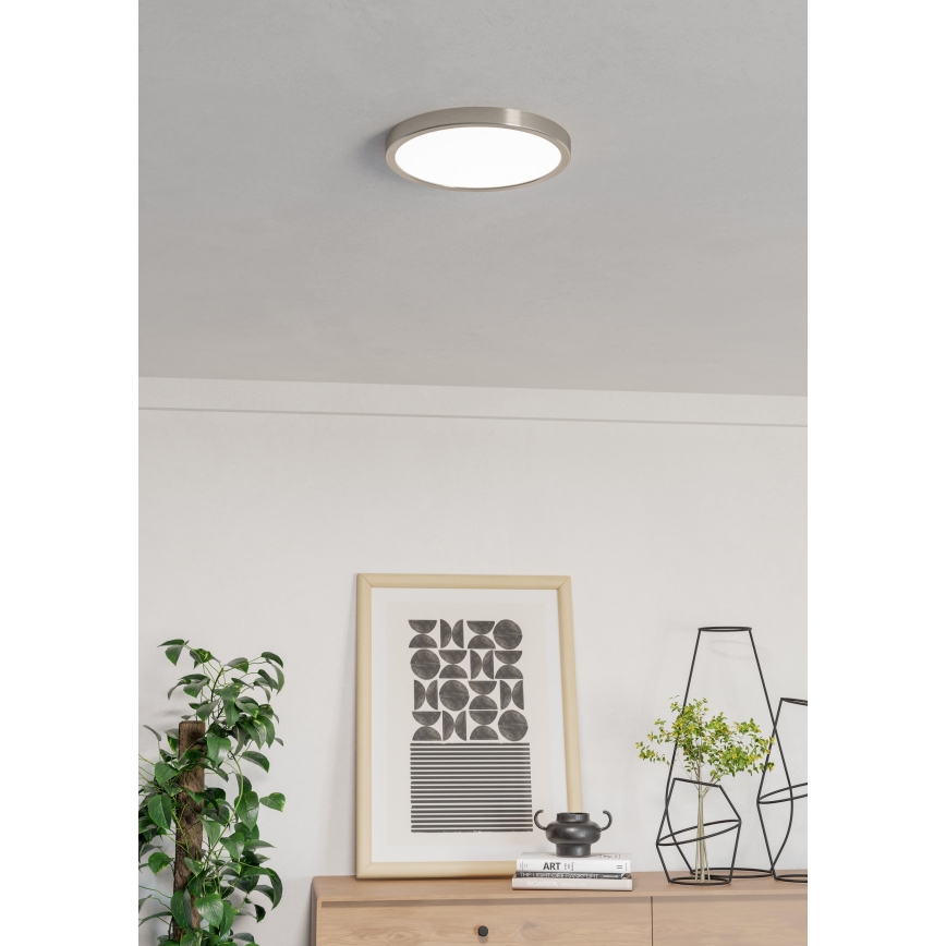 Eglo - LED RGBW prigušivo stropno svjetlo za kupaonicu LED/14,3W/230V 2700-6500K pr. 27,8 cm IP44 matni krom
