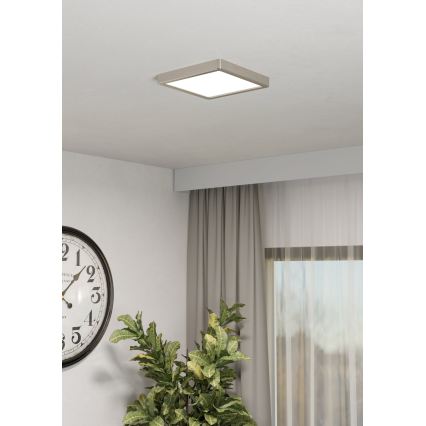 Eglo - LED RGBW prigušivo kupaonsko stropno svjetlo LED/10,5W/230V 2700-6500K 22x22 cm IP44 matirani krom