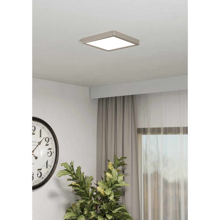 Eglo - LED RGBW prigušivo kupaonsko stropno svjetlo LED/10,5W/230V 2700-6500K 22x22 cm IP44 matirani krom