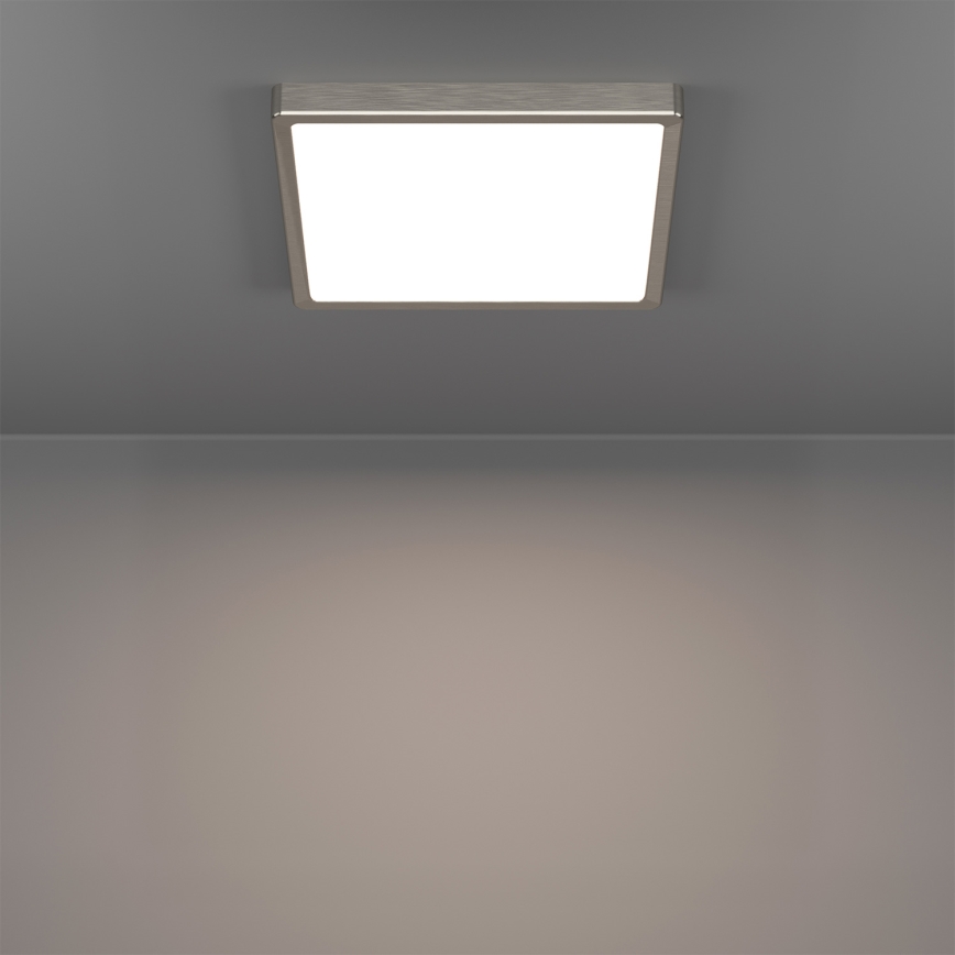 Eglo - LED RGBW stropno svjetlo za kupaonicu s mogućnošću prigušivanja LED/13,5W/230V 2700-6500K 29,5x29,5 cm IP44 matni krom