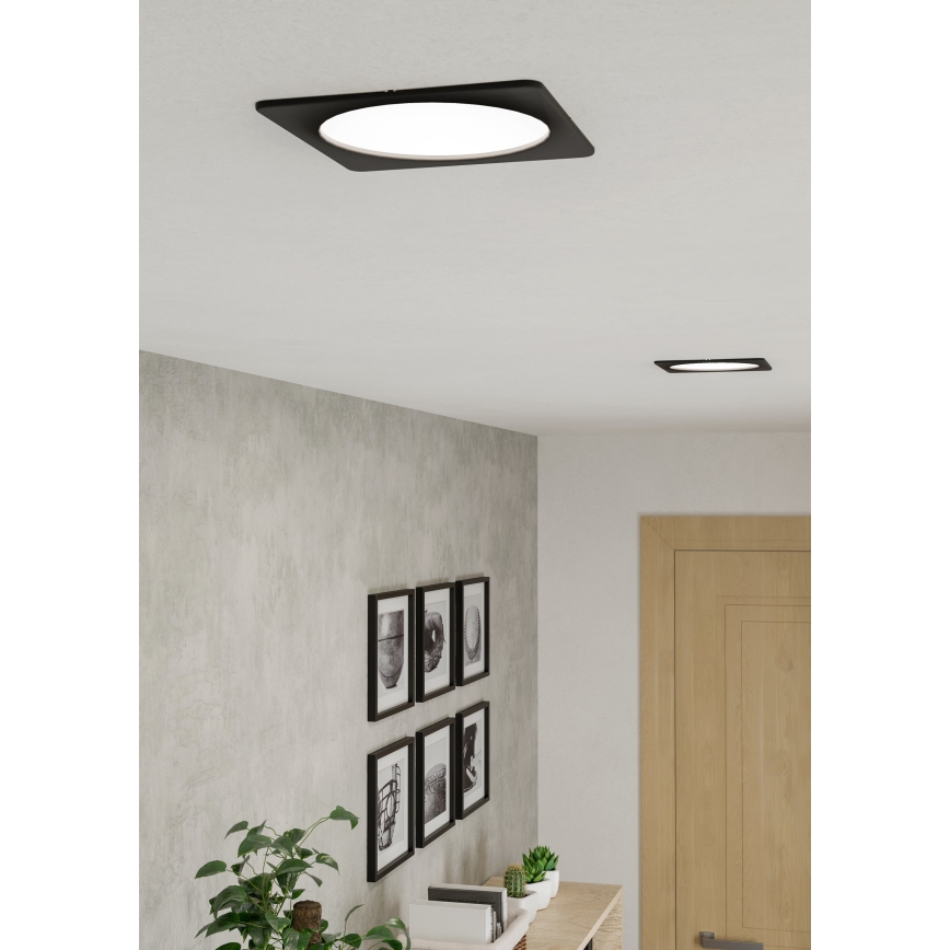 Eglo - Ugradna LED stropna svjetiljka LED/10,5W/230V 2700/4000/6500K 16,6x16,6 cm crna