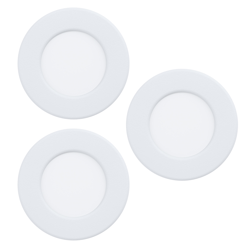 Eglo - SET 3x LED ugradne stropne svjetiljke LED/3,7W/230V 2700/4000/6500K prom. 8,8 cm bijela