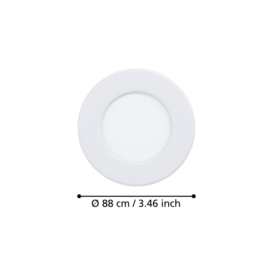 Eglo - SET 3x LED ugradne stropne svjetiljke LED/3,7W/230V 2700/4000/6500K prom. 8,8 cm bijela