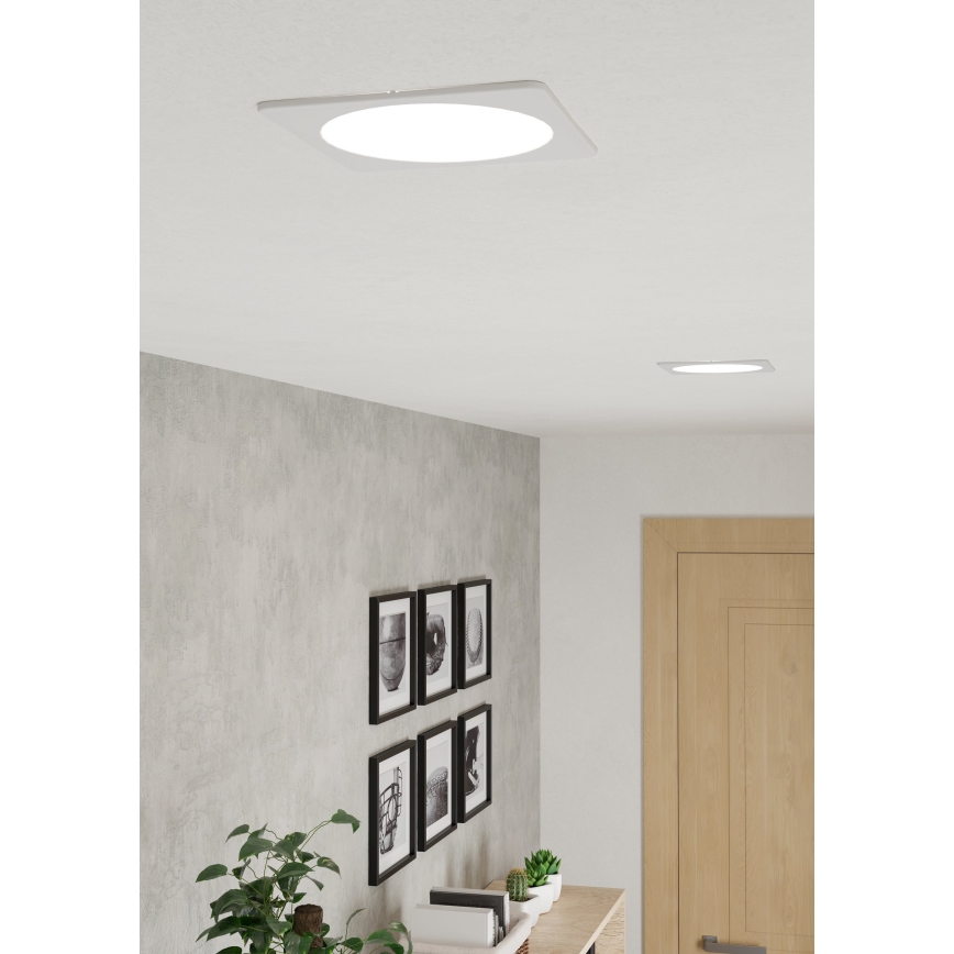 Eglo - LED ugradna stropna svjetiljka LED/10,5W/230V 2700/4000/6500K 16,6x16,6 cm crna